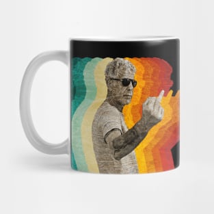 Anthony Bourdain Retro Vintage Fade Mug